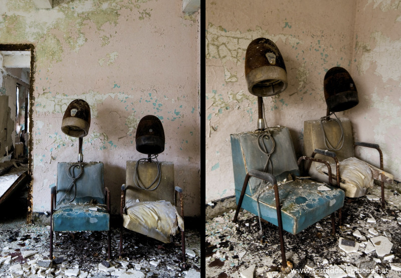 New Jersey State Hospital for the Insane - (c) Forbidden Places - Sylvain Margaine - <![CDATA[20 - Hair salon.<br>Henk has almost the same picture, taken 3 years ago, <u><a href='http://www.abandoned-places.com/asylum02.htm' target='_blank'>here</a></u>]]>.