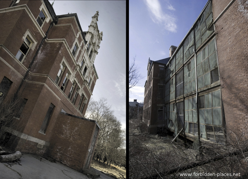 Norwich Insane Asylum - (c) Forbidden Places - Sylvain Margaine - 1- Welcome. The front façade is magnificent. On the back, it is decaying...